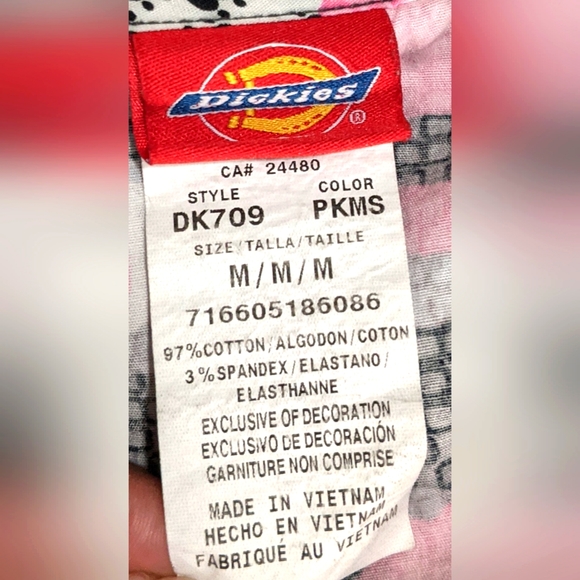 Dickies Peek-A-Blooms Women's Scrub Top - Picture 7 of 8